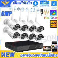 ราคา Color 6 0 MPชุดกล้องวงจรปิดไร้สาย5G KIT 8CH 4CH FHD 6ล้านพิกเซล CCTV WiFi Wireless APP ราคาพิเศษ ตัวกล้องเป็นโลหะ อัดเสียงได้ ล้อง 4 8ตัว ชุดกล้อง แถมอุปกรณ์ต (16078549682)