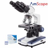 ราคา AmScope 40X 2500X LED Lab กล้องจุลทรรศน์สองตาส่องสารประกอบ W 3D Stage W 50Pc สไลด์เปล่า (8184668127)
