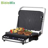 ราคา BioloMix 2000W Electric Contact Grill Digital Griddle and Panini Press Optional Waffle Maker Plates Opens 180 Degree Barbecue (21430180868)