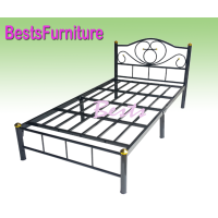 ราคา ฺBESTS เตียงเหล็กขนาด 3 5ฟุต ขา 2 นิ้ว รุ่นโลตัส สีดำ (4066630212)
