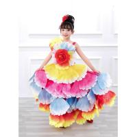 ราคา ชุดเด็กผู้หญิงเต้นรำลายดอกฟลาเมงโกชุดกระโปรงบานใหญ่สำหรับการแสดงบนเวทีชุดพรรคเด็กสำหรับงานเทศกาล (20648190055)