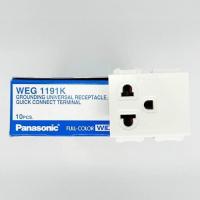 ราคา Panasonic ปลั๊กกราวด์เดี่ยว 3ขา ปลั๊กกราวน์คู่ 3ขา สวิตช์ 1 ทางรุ่น WEG1191K รุ่น WEG15929 รุ่น WEG 5001Kยกกล่อง10ตัว (20297797083)