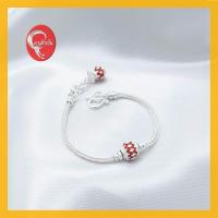 ราคา สร้อยข้อมือน่ารักๆ เด็กและผู้ใญ่ใส่ได้ เงินแท้ 92 5 แต่งประคำติดลายลงยาสุโขทัย มีใบรับประกันสินค้า (21408890971)