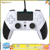ราคา จอยควบคุมเกมควบคุมสาย Usb เข้ากันได้กับแผ่นเกมจอยสติ๊ก PS4ที่มีฟังก์ชันการสั่นสะเทือน6แกน (21257472498)