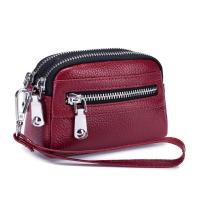 ราคา SC INT Mall Genuine Leather Women Mini Wallet Double Zipper Coin Purse Cute Small Clutch Bag Luxury Designer Multi Functional Card Holder (20118302601)