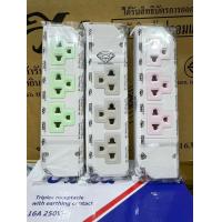 ราคา VENA ปลั๊กลอย 3 ที่ รุ่น PR1633 เต้ารับ 3 ที่ มีกราวน์ 16A 250V วีน่า ปลั๊กพ่วง เต้ารับลอย 3ตา ราคาส่ง 5ตัว 345 ตัวละ 69 (21456662283)
