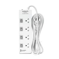 ราคา ANITECH Plug ปลั๊ก มอก ปลั๊กไฟ 4ช่อง 4สวิตซ์ 3เมตร กันไฟกระชาก ปลั๊กราง ปลั๊กพ่วง ปลั๊กเพิ่มช่อง รุ่น H3134 H2043 (10905215690)
