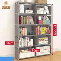 ราคา HANGROO FURNITURE B03 ชั้นวางของ ชั้นวางหนังสือ ชั้นวางของอเนกประสงค์ โครงเหล็กผ้ากันน้ำ 2 3 4 5 7 8 9 10 ช่อง (21177952773)