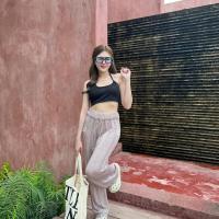 ราคา MesubShop กางเกงโครเชต์ ผ้าลายถัก ไหมนุ่มมากก ไม่ย้วย กางเกงถัก กางเกงไหมพรม กางเกงขายาว Bikini กางเกง โคเช K403B (14359094839)