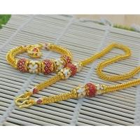 ราคา สร้อยคอ 3 บาท ข้อมือ 5 บาท ข้อมือเผื่อไซส์ 1 นิ้ว ลงยาสุโขทัย แถมตะขอเพิ่ม2ชิ้น (17451321510)