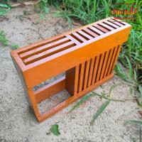 ราคา HNGM ที่เสียบมีด ที่เสียบมีดไม้ ที่เสียบมีดไม้สัก ขนาด 7x30x20 ซม สีย้อมไม้สัก (19626134033)