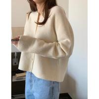 ราคา Over Rose พร้อมส่ง เสื้อคลุม แขนยาว คอกลม ไหมพรม กระดุมหน้าสีขาว ผ้านุ่ม มีน้ำหนัก (21760610827)