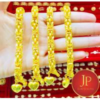 ราคา สร้อยข้อมือลายมีนา น้ำหนัก1บาท 2บาท ทองหุ้ม ทองชุบ สวยเสมือนจริง JPjewelry (21346761746)