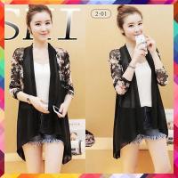 ราคา เสื้อคลุมเกาหลี ผ้าชีฟอง ผ้าตาข่าย หน้าสั้น หลังยาว ผ้าโปร่งบางเบา ขนาดฟรีไซส์ กดเลือกแบบที่ต้องการมี 15 แบบ เสื้อคลุม2 (10135921412)