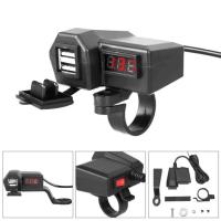 ราคา ที่ชาร์จ usb ติดมอเตอร์ไซค์ Motorcycle charger ติดมอเตอร์ไซค์ USB Charger 3 1A USB charger Voltmeter for motorcycle 10 24V (21527474043)
