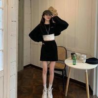 ราคา ชุดเซต2ชิ้นผญ เสื้อครอปแขนยาว กระโปรงสั้นทรงเอ ชุดเซ็ตสไตล์สาวเกาหลี ชุดเซ็ตน่ารักๆสาวเกาหลี (21300972638)