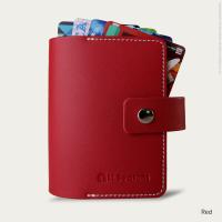 ราคา กระเป๋าใส่บัตร สลักชื่อฟรี หนัง PU Bifold Card Book Holder ใส่บัตรได้ 22 ใบ (19745411048)