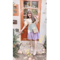 ราคา ชุดเดรสเรนโบว์ผ้าฝ้าย (19614357826)