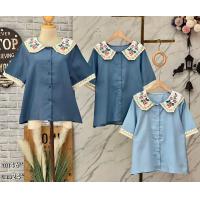 ราคา เสื้อยีนส์ คอจีน ปักสวย อก46ยาว24นิ้ว สั่งสีและลายในแชท ปลีกและส่ง (21629138340)