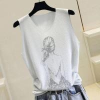 ราคา ZOEY เสื้อกล้ามผ้าไหมพรมวิ้งๆ คอวีปักลาย ผ้านิ่มใส่สบายไม่คัน แฟชั่นผู้หญิง ใส่หน้าร้อน (21564123654)