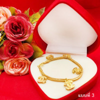 ราคา สร้อยข้อมือทองเหลือง ลายสี่เสาคั่นหัวจรวดห้อยจี้ ความยาว 7 นิ้ว งานทองเหลืองแท้ งานดิบไม่ได้ชุบ ทองเหลืองโบราณ (21680323785)