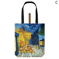 ราคา Yuanhe กระเป๋ากระเป๋าโท้ทพิมพ์ลาย Van Gogh ของภาพวาดสีน้ำมันกระเป๋าช้อปปิ้งนำมาใช้ใหม่สำหรับถุงร้านขายของชำ (18204130546)