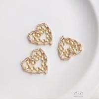 ราคา เครื่องประดับมุก14K กระเป๋าทองแท้ T เหลี่ยมเพทายขอบรูปหัวใจพีชจี้ลูกปัดขนาดเล็ก Diy จี้ความรัก (20994598309)