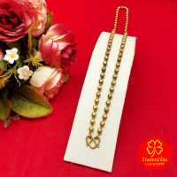 ราคา สร้อยคอทองเหลืองโบราณลายไข่ปลา 4 มิล ความยาว 20 24 นิ้ว งานทองเหลืองแท้ งานดิบไม่ได้ชุบ ทองเหลืองโบราณ (21715382451)