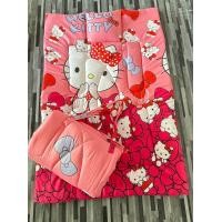 ราคา ที่นอนเด็กอนุบาล 1 5 ขวบ มีหมอนหนุนในตัว มีทั้งแบบผูกและแบบตีนตุ๊กแก เนื้อผ้าCotton 100 สามารถซักเครื่องได้ ราคาถูก (21432187943)