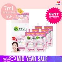 ราคา แท้100 GARNIER การ์นิเย่ ไวท์ ซากุระ เซรั่มครีม SPF30PA 1กล่อง 6ซอง (4836190530)