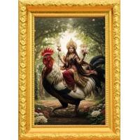 ราคา รูปมงคล รูป รูปภาพ พระแม่อุมาขี่ไก่ พระแม่พหุชระมาตากี เป็นปางหนึ่งของพระแม่ศรีอุมาเทวี รูปภาพเทพฮินดู รูปบูชา สไตล์มินิมอล ขนาด 4 x 6 นิ้ว (21466151157)