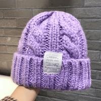ราคา W0138 หมวกบีนนี่ไหมพรม ปักป้ายอักษร ลายเปียใหญ่ ยืดได้เยอะ กันหนาวเนื้อหนานุ่ม สไตล์เกาหลี (21543678077)