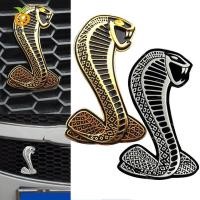 ราคา Hot New Cobra 3D Metal Chrome Sticker Car Grille Turning Logo Cobra Emblem for Ford Shelby Mustang (17783400153)