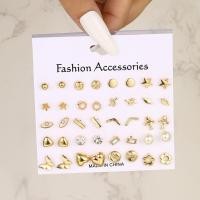 ราคา 17MILE Vintage Cubic Zirconia Round Stud Earrings Set For Women Silver Color Crystal Rhinestone Heart Earrings Jewelry (19369457477)