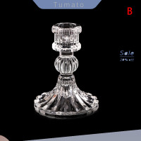ราคา Tumato วินเทจแก้วใสเทียนอาหารค่ำเชิงเทียนบ้านตกแต่งงานแต่งงาน (21016716862)