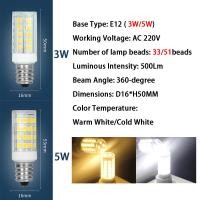 ราคา หลอดไฟ LED E14 E12 3W 5W 7W 9W SMD2835 220V หลอดไฟไฟขั้วเกลียวมุม360องศาโคมไฟ Led สีขาวอบอุ่น เย็นสีขาวประหยัดพลังงานหลอดไฟขนาดเล็กแทนที่ด้วยไฟสปอตไลท์ฮาโลเจน (21172542410)