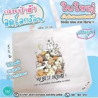 ราคา กระเป๋าผ้าดิบสกรีนลายน่ารัก ผ้าดิบลายสองแท้ ใบใหญ่จัมโบ้ ตัดเย็บเนียบ เกรด AAA งานไทย ส่งจากไทย (16022029056)