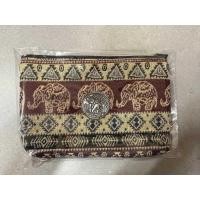 ราคา กระเป๋าใส่เงิน ใส่เหรียญผ้าทอ ติดเครื่องเงินช้าง มีซิปและซับใน (19235849660)