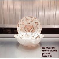 ราคา RTNS SHOP พร้อมส่ง จานชามเซรามิค จานชามกระเบื้องลายสวย เนื้อดี จำนวน1ใบ (21389521923)