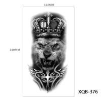 ราคา Rose Animal Long Tattoo รอยสักชั่วคราวขนาดใหญ่สิงโตเผ่าสีดำ นักรบเสือหมาป่าสติ๊กเกอร์รอยสักปลอมสำหรับผู้หญิง (17139127013)