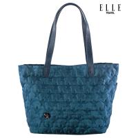 ราคา ELLE Travel Phryne Collection กระเป๋าสะพายขนาดใหญ่แนวนอน ลาย Signature ELLE Quilted Model 82365 (12542321775)