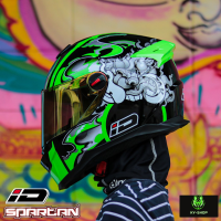 ราคา หมวกกันน็อค ชาย หมวกกันน็อคเต็มใบ INDEX ID SPARTAN ลายS8 ดำด้าน ดำเงา (16142714733)