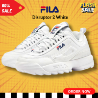 ราคา FILA Disruptor 2 white รองเท้าผ้าใบฟิลา สีขาว เพิ่มความสูง (21472827904)