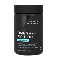 ราคา Exp2025 Sports Research Omega 3 Fish Oil Triple Strength 1250 mg น้ำมันปลา โอเมก้า 30softgels60softgels90softgels120softgels180softgels (12879191208)