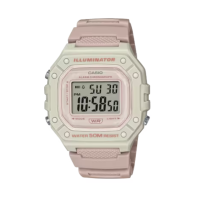 ราคา นาฬิกาข้อมือผู้ชาย ผู้หญิง คาสิโอ ดิจิตอล CASIO Digital สายเรซิน รุ่น W 218HC 4A2VDF W 218HC 4A2 W 218HC สีขาว ชมพู (17712293546)