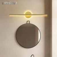 ราคา Wall Light กระจกติดตั้งหลอดไฟสำหรับห้องนอนห้องน้ำโมเดิร์นโคมไฟติดผนังแต่งหน้ากระจกด้านหน้าโคมไฟในร่มสีขาวทอง (9691094408)