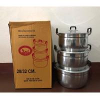 ราคา หม้อ หม้ออลูมิเนียม หม้อหุงต้ม หม้อแกง หม้อต้ม หม้อ2หู ชุด3ใบ ขนาด 28 30 32ซม ตราพญานาค (9441836412)