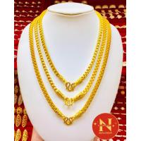 ราคา สร้อยคอ ลายทาโร่ทับลาย น้ำหนัก 2สลึง 1บาท 2บาท 3บาท ทองหุ้ม ทองชุบ งานสวยเสมือนจริง ใส่สวย ห้างทองนพคุณ (21416666516)