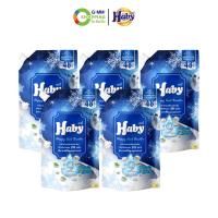 ราคา Haby ฮาบี้ ผลิตภัณฑ์ปรับผ้านุ่มสูตรเข้มข้น รุ่น แฮปปี้คูลบูสเตอร์ กลิ่น แฮปปี้สโนว์ 540 ml แพ็ค 5 ถุง 129455 (21629647793)