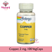 ราคา Solaray Copper 2 mg 100 VegCaps (17993735414)